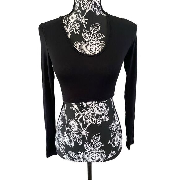 Nwot Shein Long Sleeve Crop Top Casual Sexy Everyday - Picture 1 of 11